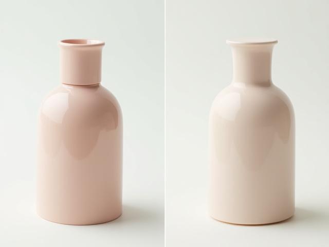 Before and after shots of a product image, highlighting the automated removal of dust specs and minor surface imperfections for a cleaner look.